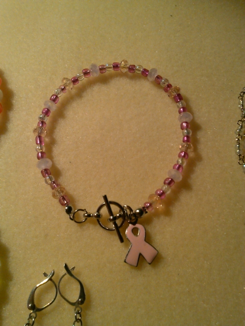 Pink Breast Cancer Awareness Bracelet